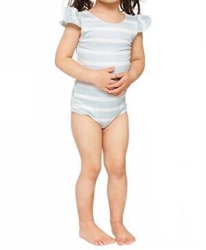 NEW DEAR GEORGIE stripe one piece bather in blue